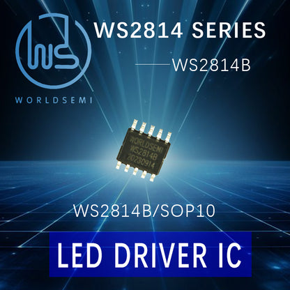 WORLDSEMI WS2814 Series LED constant current IC single line 256 level gray scale four Channel Colorful LED Strip Light String Driver IC