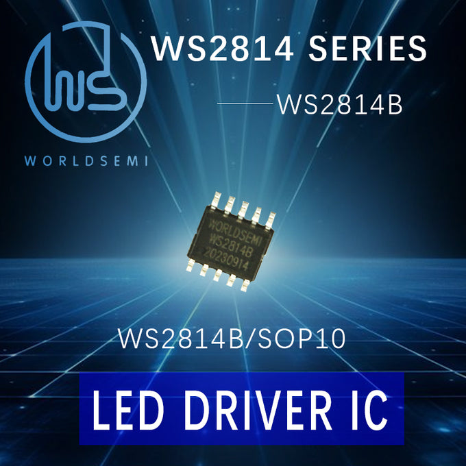 WORLDSEMI WS2814 Series LED constant current IC single line 256 level gray scale four Channel Colorful LED Strip Light String Driver IC