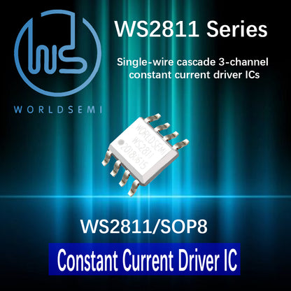 WORLDSEMI WS2814 Series LED constant current IC single line 256 level gray scale four Channel Colorful LED Strip Light String Driver IC