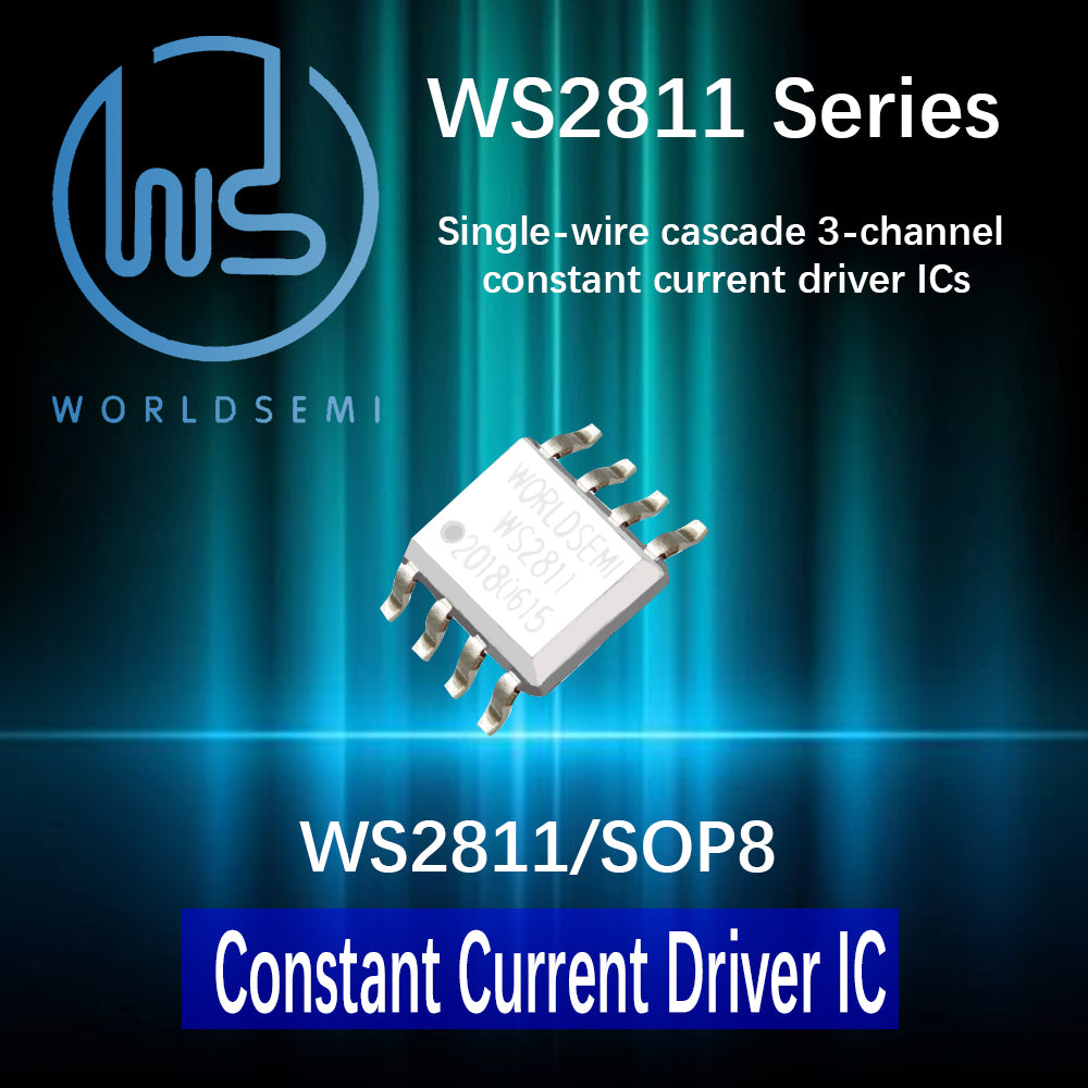 WORLDSEMI WS2811 Constant Current IC Full Color Light String Strip Control Chip