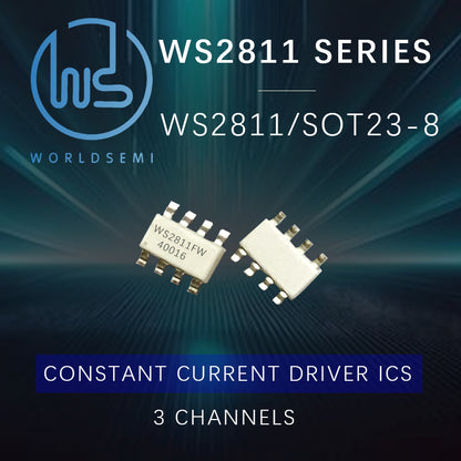 WORLDSEMI WS2811 Constant Current IC Full Color Light String Strip Control Chip