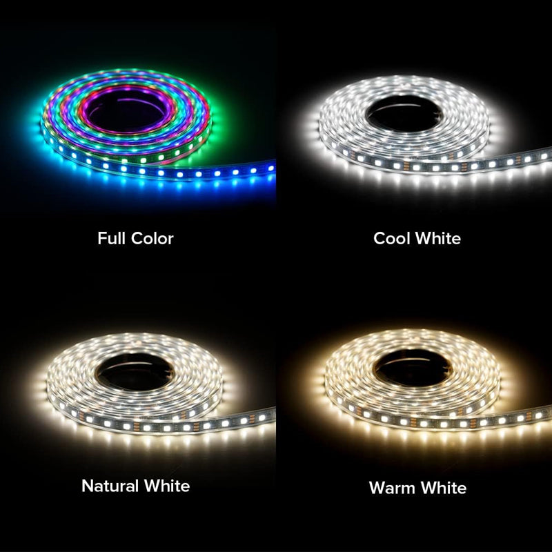 WORLDSEMI WS2814 IC RGBW RGB+ Cool White (similar to WS2812B) Addressable 16.4FT 60LED/m 20Pixels/m 300LED 100pixel Flexible 4 Colors in One Fantasy Color LED Strip IP30 DC12V Black PCB for R