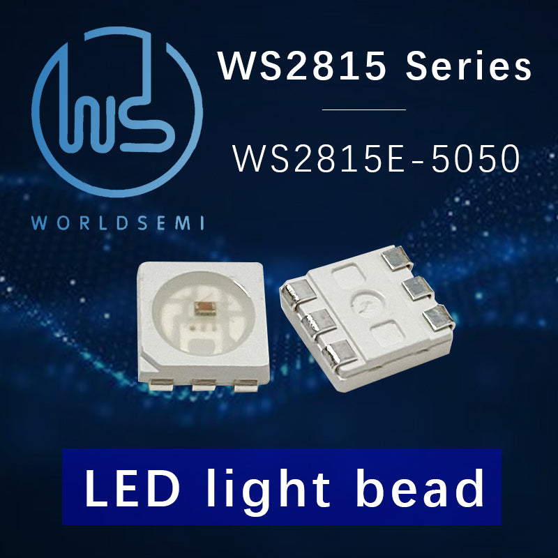 WORLDSEMI WS2815B series 5050RGB Phantom Color LED Integrated Bead DC12V Single Point Single Control Built-in IC