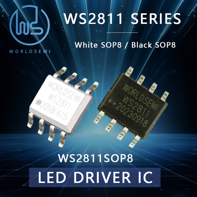 WORLDSEMI WS2811 Constant Current IC Full Color Light String Strip Control Chip