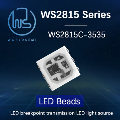 WORLDSEMI WS2815B series 5050RGB Phantom Color LED Integrated Bead DC12V Single Point Single Control Built-in IC