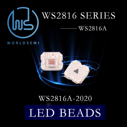 WS2816 Series quad-pin seven-color light beads single point single control built-in IC DC5V full-color RGB