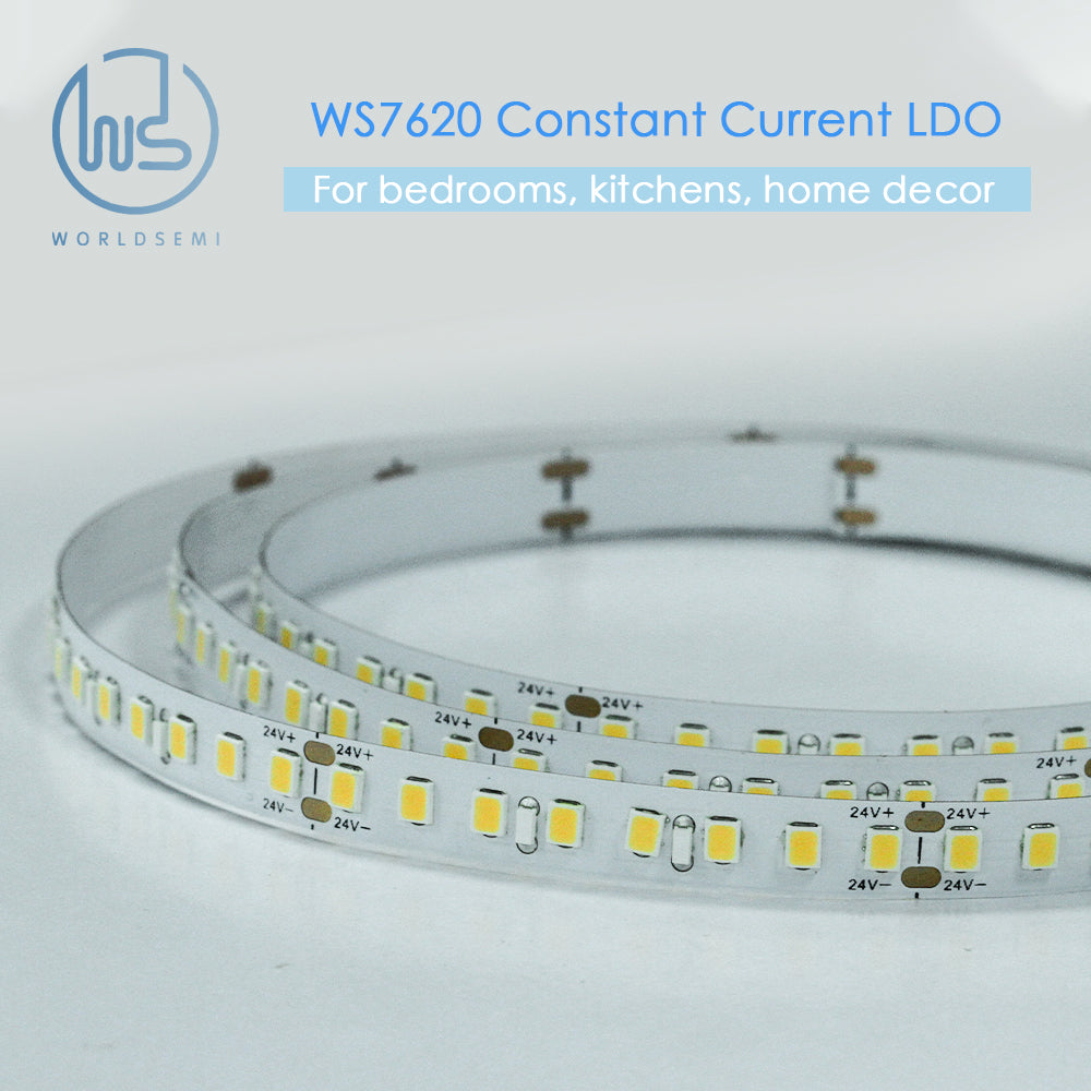 WORLDSEMI WS7620 Constant Current Light Strip Emits single-color flexible white light