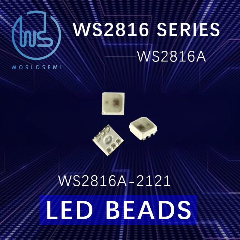 WS2816 Series quad-pin seven-color light beads single point single control built-in IC DC5V full-color RGB