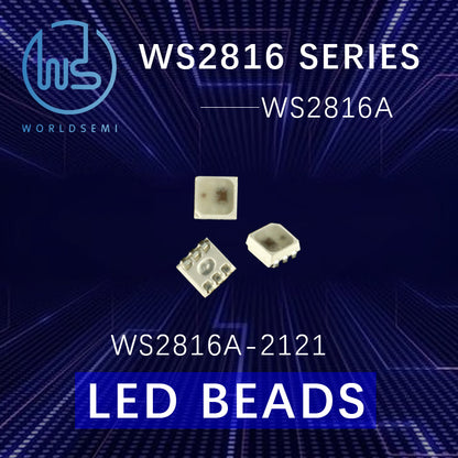 WS2816 Series quad-pin seven-color light beads single point single control built-in IC DC5V full-color RGB