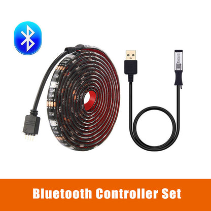 USB LED Strip Kit, IR RF Bluetooth LED Controller, 0.5m 1m 2m Length Per Set, 5050 RGB, Music Strip for TV Background Lighting