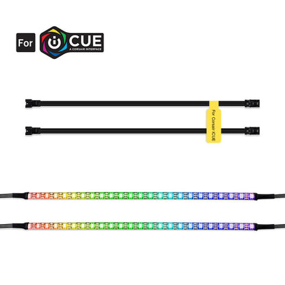 Individually Addressable RGB LED strips, Ws2812b Rainbow color strips, Computer LED Light Kit Decoration for PC case