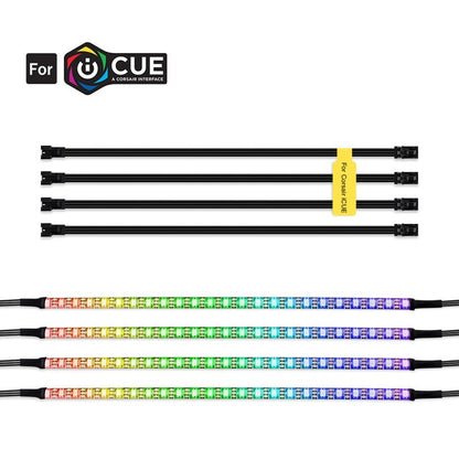 Individually Addressable RGB LED strips, Ws2812b Rainbow color strips, Computer LED Light Kit Decoration for PC case